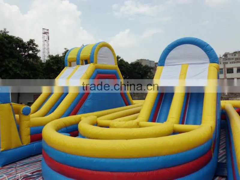 2016 NEW PVC customized giant adult inflatable obstacle course for sale
