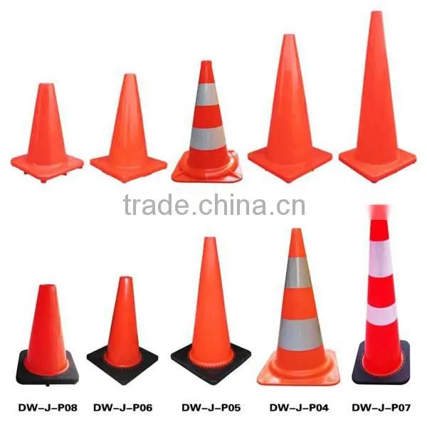 Orange Safety Rubber Cone with Light