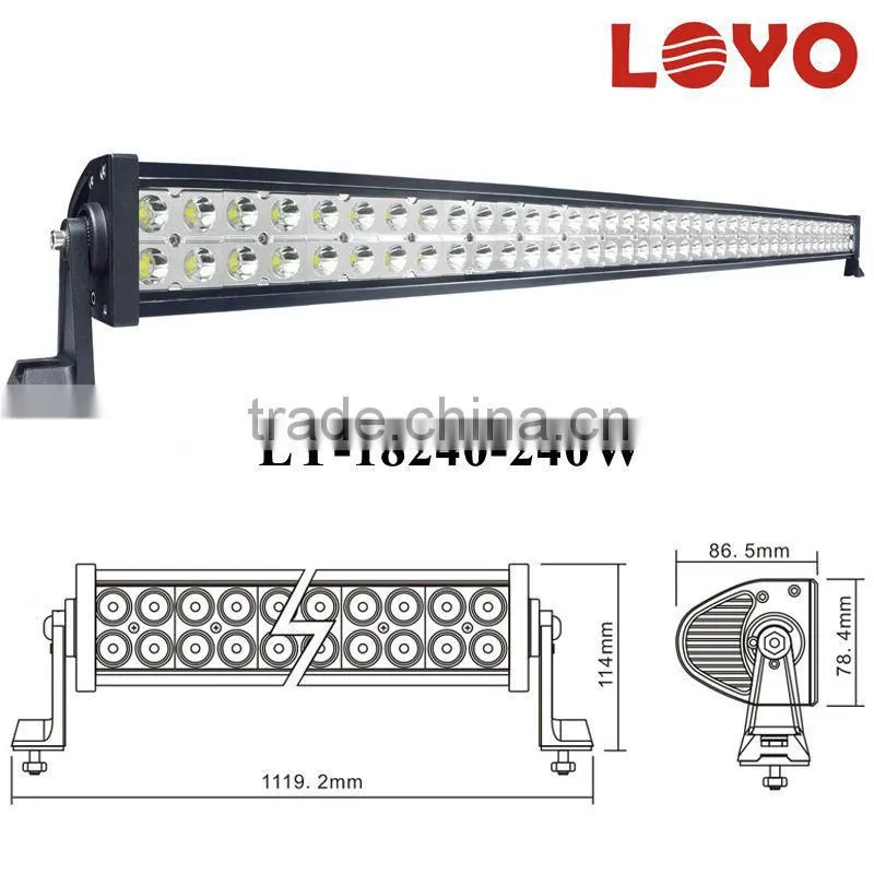 New products 44'' led work light bar for trucks, thin IP67 240w led light bar