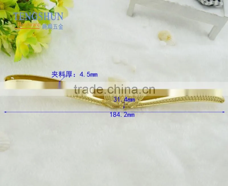 high quanlity decorative metel side clip for the Evening bag zinc alloy bag parts wholesale
