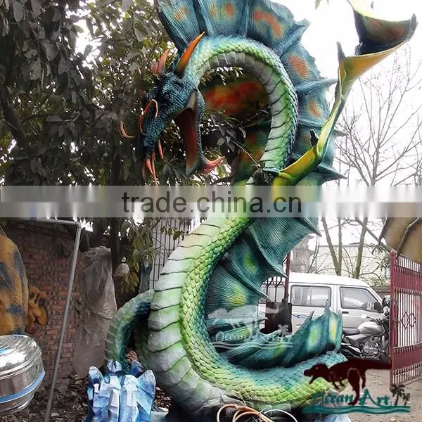 OA6111 Animatronic Dragon Western Smoking Dragon For Theme Park