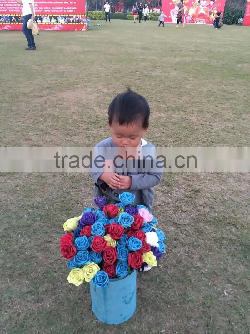 wedding crepe paper flower, craft crepe paper flower, hand made crepe paper flower, party decoration paper flower