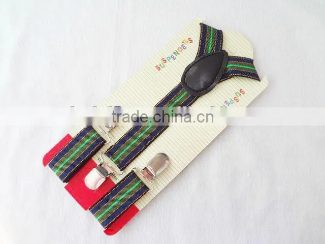 Wholesale Fashion Stripes Kids Elastic Braces Suspender