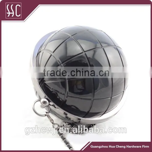black ball shaped acrylic clutch handbag