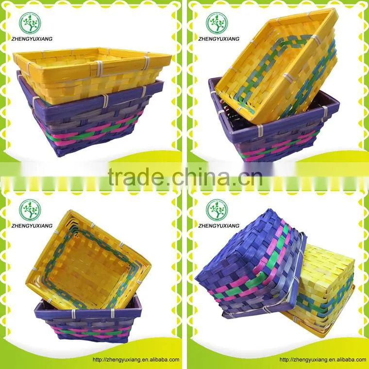 Rectangle bamboo vegetable basket