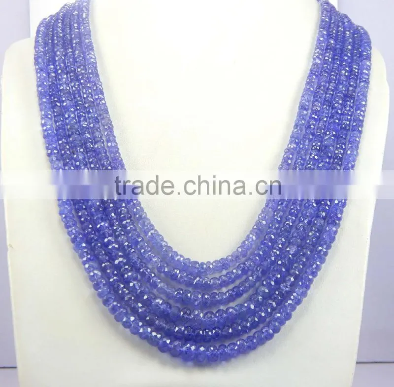 AAA quality Natural Royal Blue Tanzanite Roundel faceted Beads, tz beads