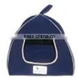 Portable leopard print pet house cat dog bed