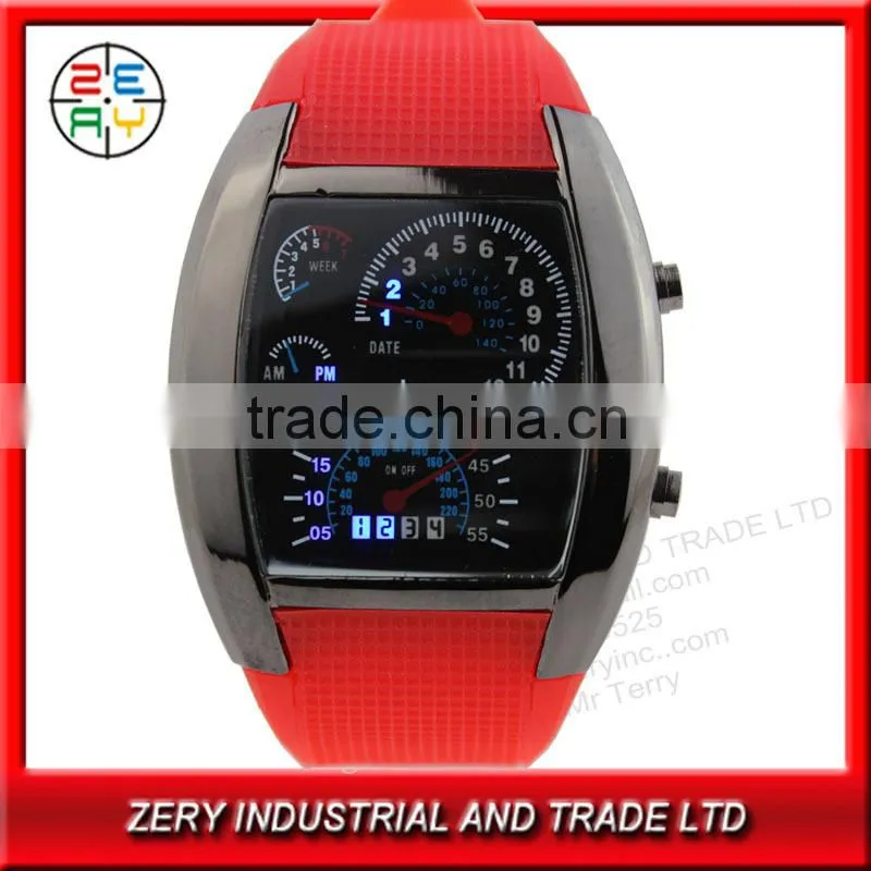 R36 Eco-friendly Silicone led watch withe digital movement for men watches