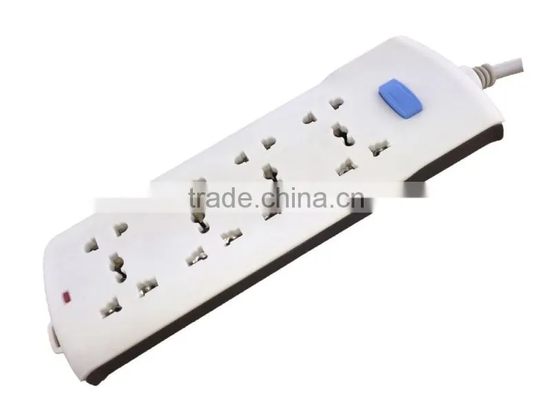 8 Way Multiple Electrical Power Strip Socket With Switch