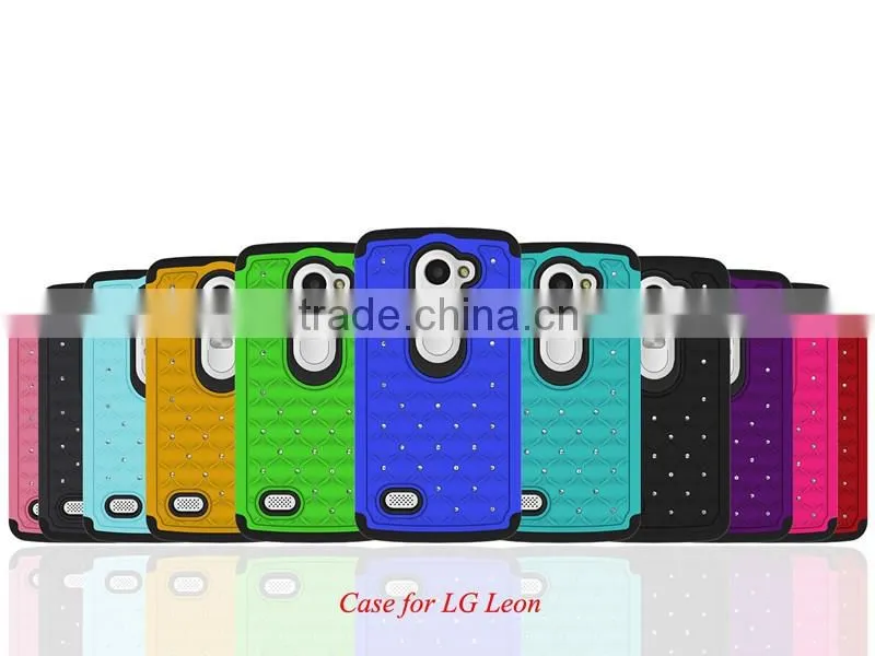 alibaba express 2 in 1 bling case for LG C40