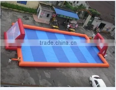 inflatable soap soccer field