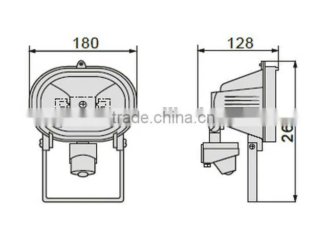 IP44 PIR Sensor Halogen Floodlight 500w DJ-H110