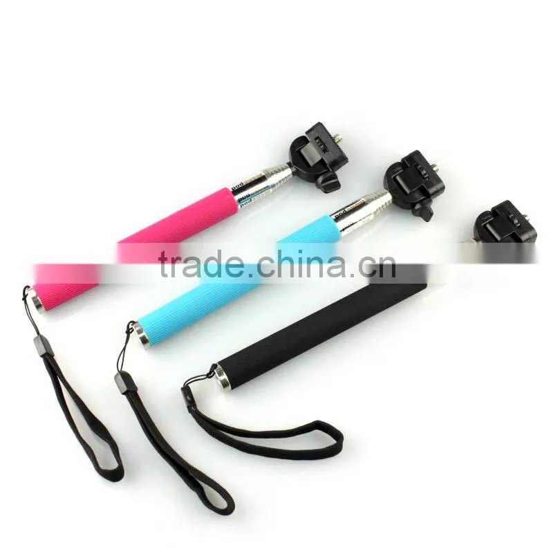 2 in 1 Combo Self-timer kit Wired Cable Camera Shutter plus Handheld Monopod with Holder for Android iphone Samsung HTC CL-57