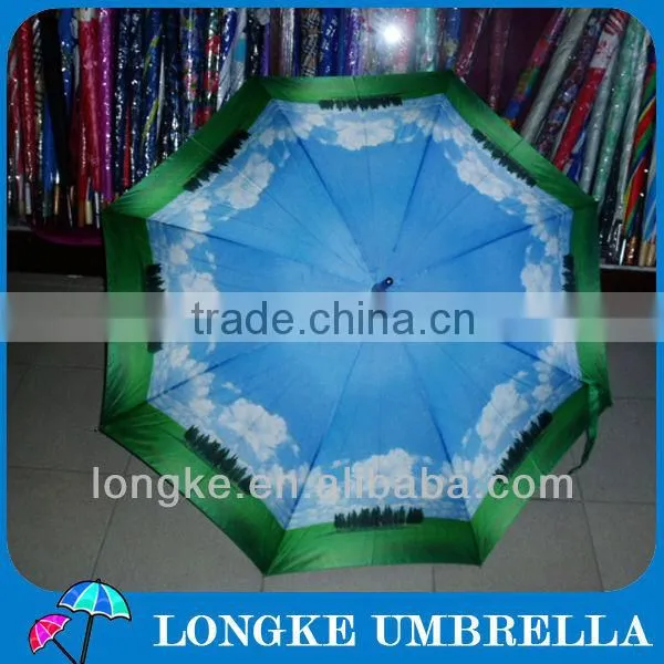 23"*8k Manual Wooden Straight Umbrella