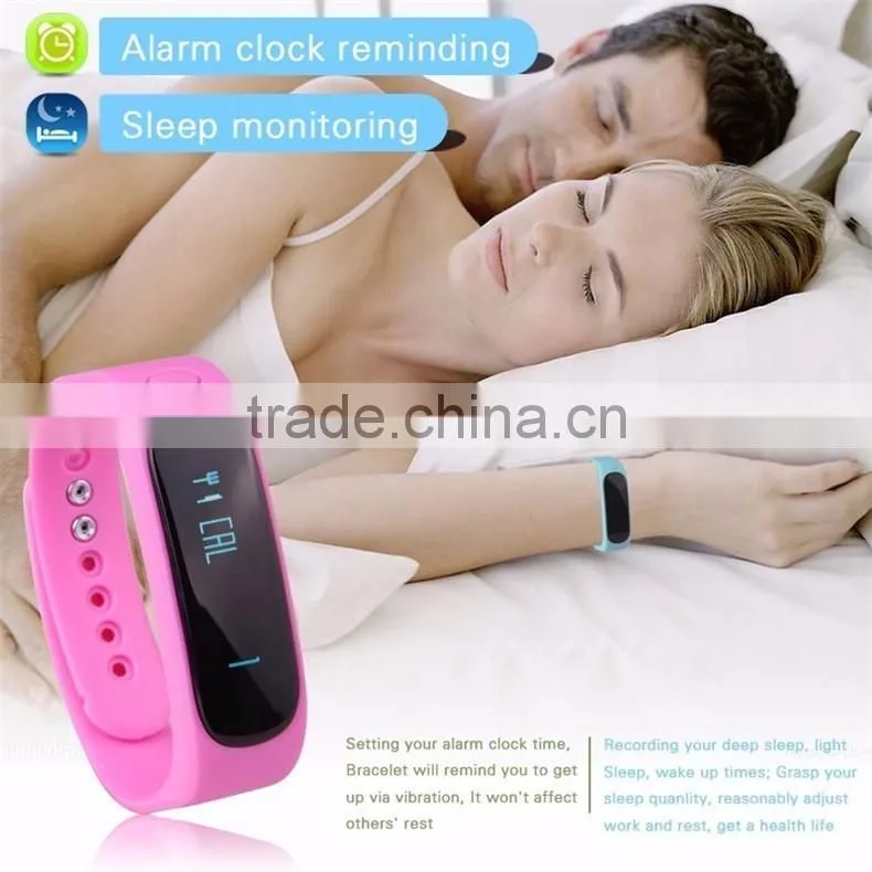 Waterproof Bluetooth Smart Activity Tracker Bracelet E02 Band Call/SMS Remind Sport Watch sync to phone Android