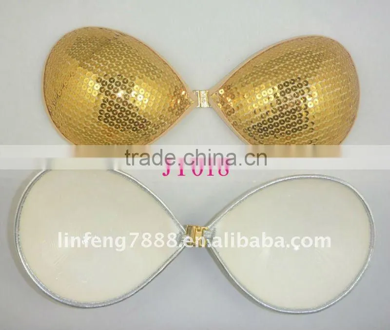 silicone-cloth bra with sparkling sequins(JY018)
