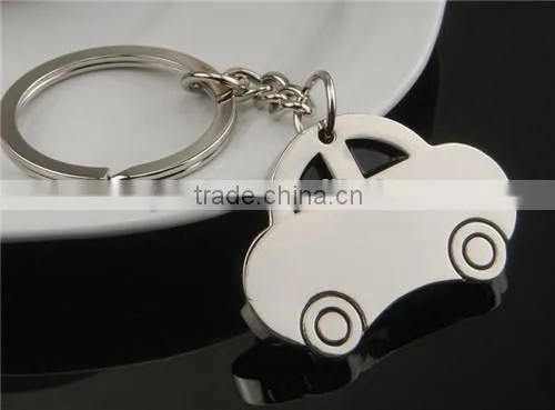 Cheap silver custom made car logo keychain