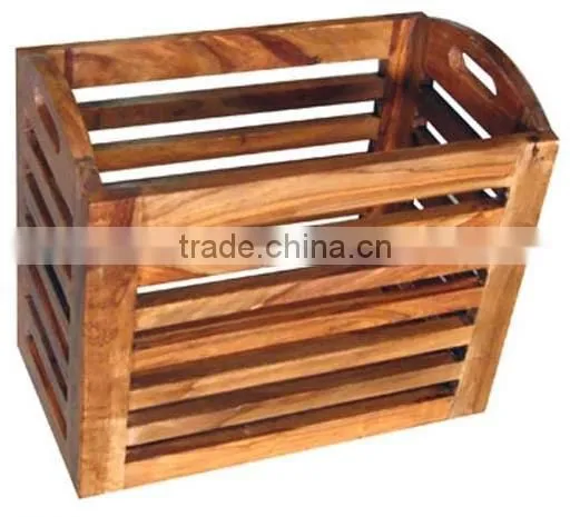 Sheesham Wood Magazine Storage Rack