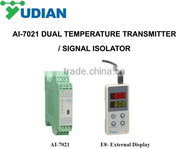 yudian rail din temperature meter signal isolator 4-20ma