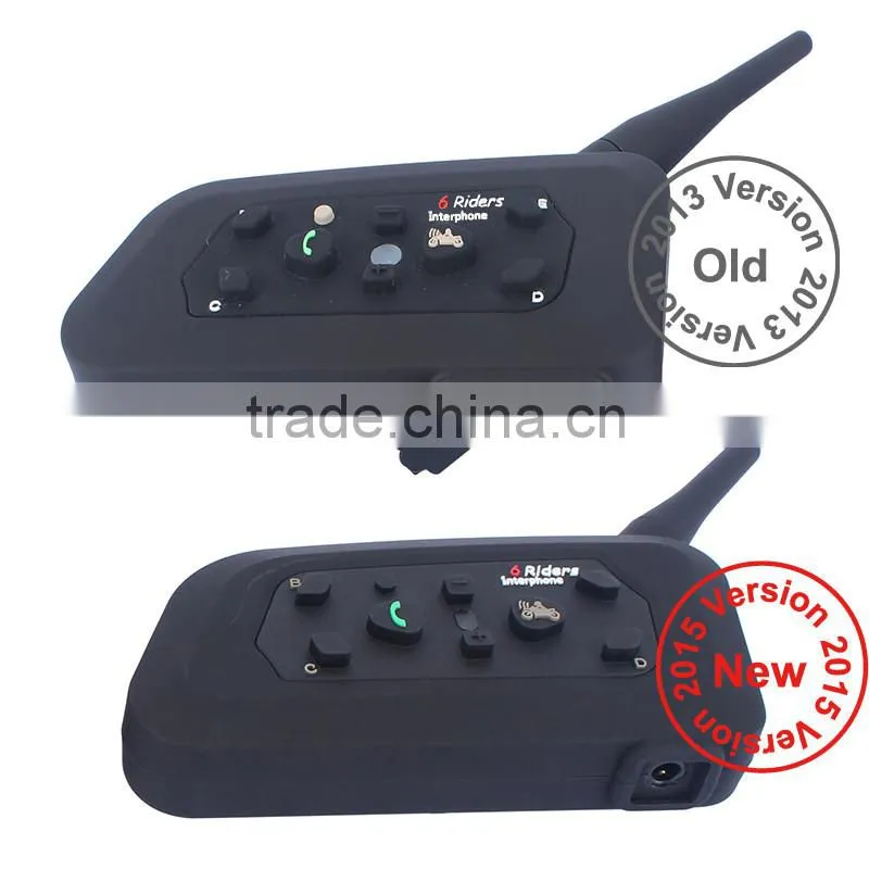 2016 new! 2 pcs Bluetooth Motorcycle Helmet Intercom Interphone Headset intercomunicador motocicleta with Updated soft earphone