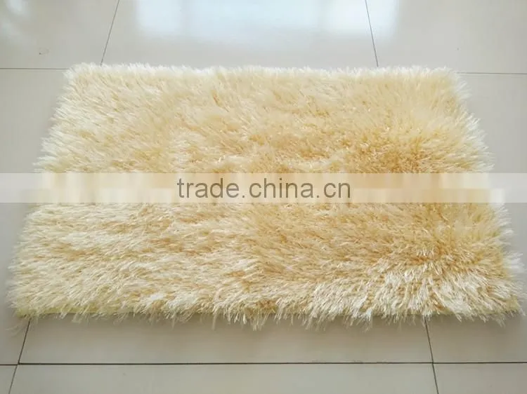silk floor long pile microfiber chenille mat