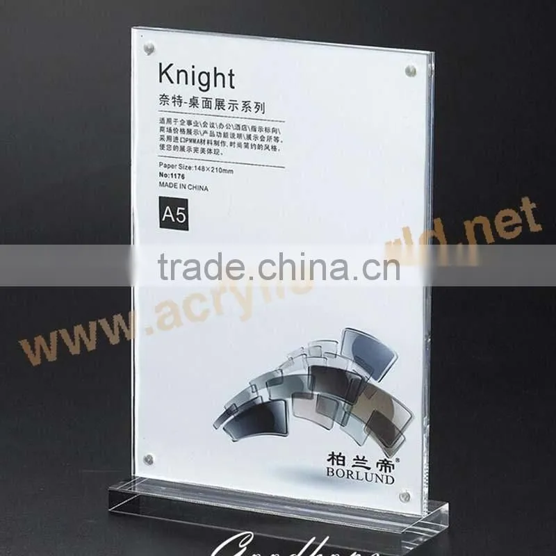 acrylic menu cover /sign holder