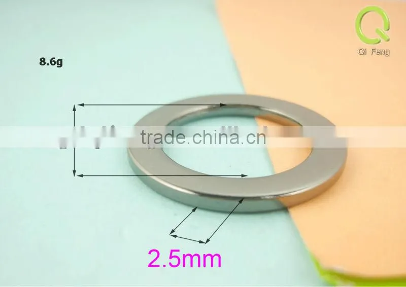 metal accessories for handbags flat o-ring q-0326