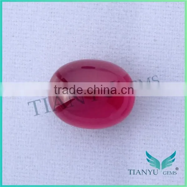 Loose gemstone free sample products cabochon shape corundum ruby gemstone price