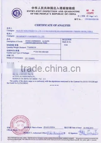 aluminium paste for color masterbatch