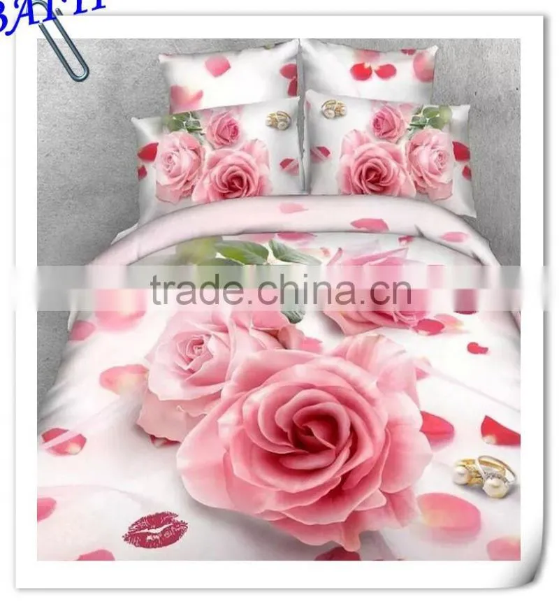 4 pcs home textile cotton bedding set blanket cover 3d duvet cover set bed linen set made in China