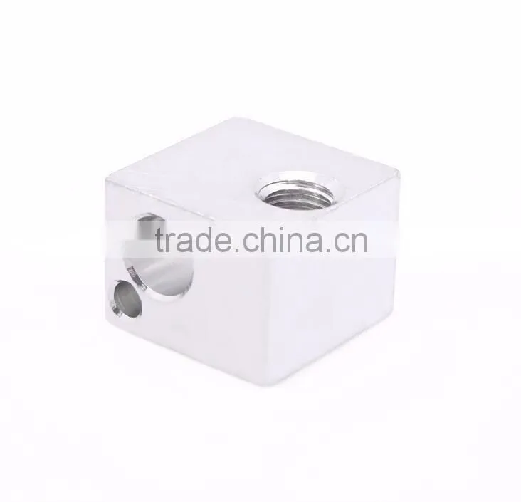 3D printer accessories E3D V5 all metal heating block of hot end black aluminum oxidation process 16 x 16 x 12mm