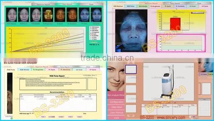 Skin analysis system a-one with pre-set well skin analysis software