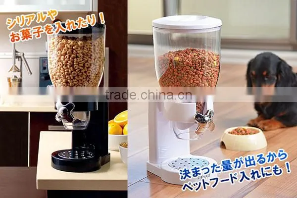 Popn Dispenser Black/ White For Dry Food, Cereal Friendly desiged