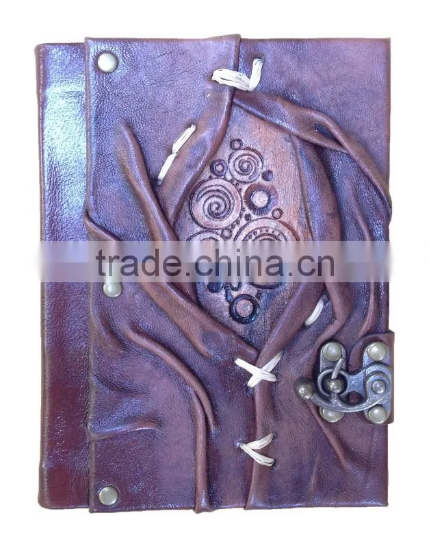 NOTEBOOK - DIARY - SKETCHBOOK- %100 REAL LEATHER-HIGH QUALITY- HANDMADE VARIOUS DESIGNS JOURNAL -2014 DESIGN DIARY - DIFFERENT-