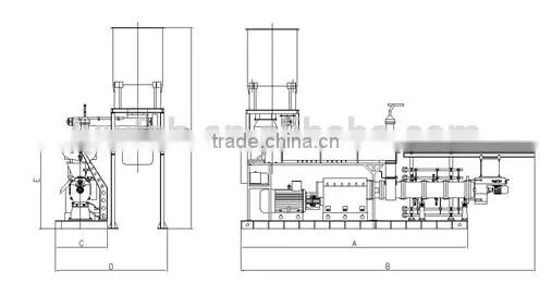 High capacity twin-screw dry animals feed food extruder machinery
