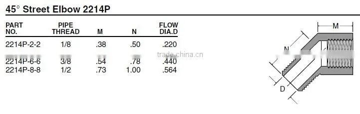 45Street Elbow 2214P,Pipe Fitting,Brass Fitting,Auto parts