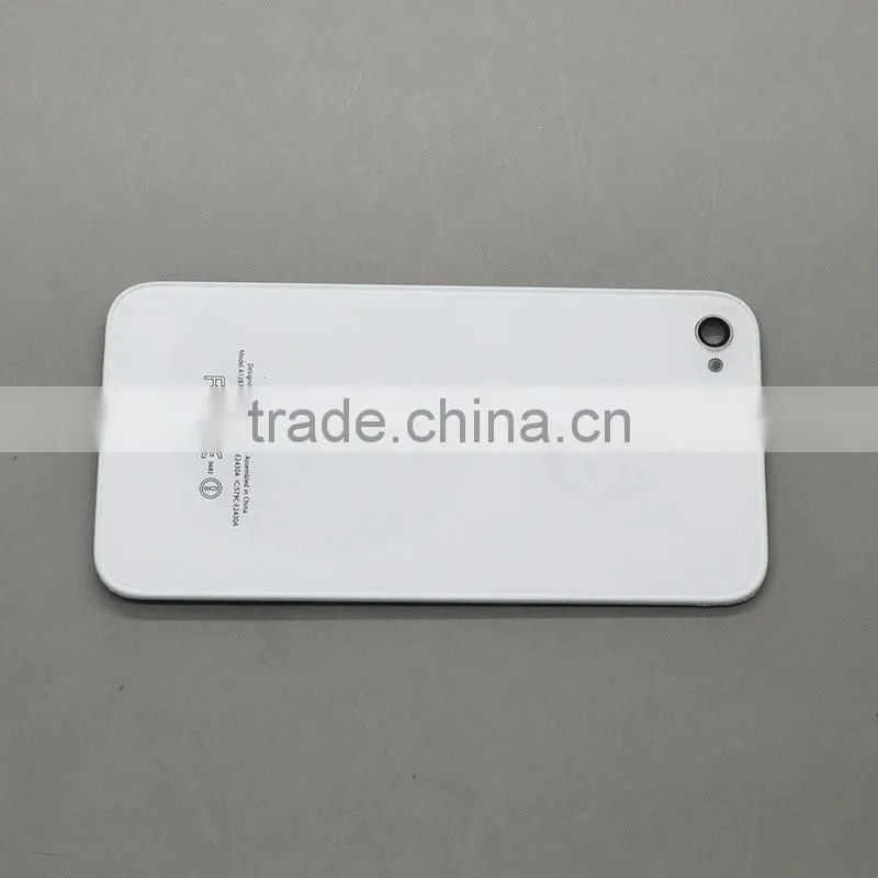 Tempered glass Back cover for iphone 4s replacement back cover housing White