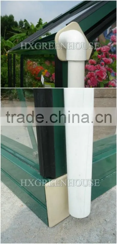 tempered glass sheet greenhouse with aluminum frame HX98125