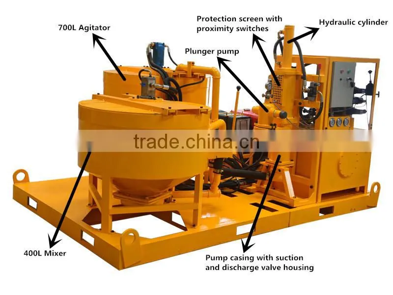 GGP400/700/100 Full Hydraulic Drive Dam Foundations Bentonite Grout Plant