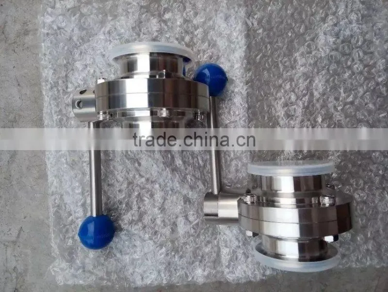 SS304 316 sanitary 1 inch butterfly valve