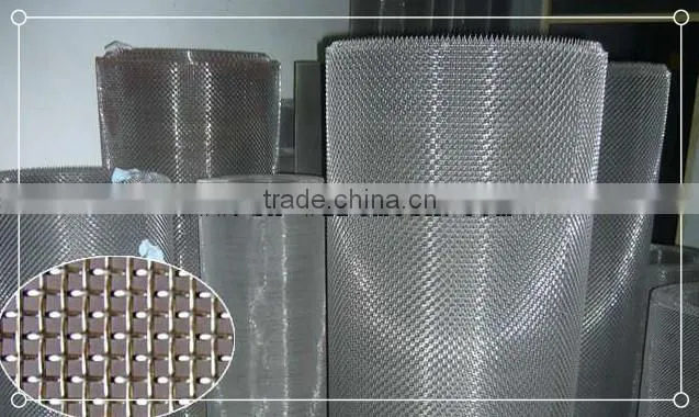 Top quality square decorative Stainless Steel Woven crimped wire mesh