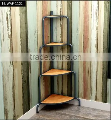 Rustic 5 tiers wood living room Shelf