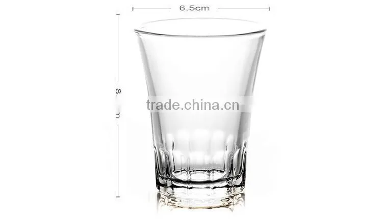 130ml high clear small drinking glass