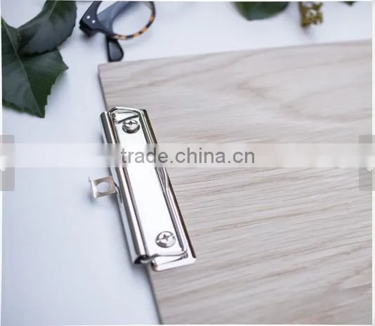 A4A5A6 Wood Clipboard with flat metal Clip Restaurant Menu Holders for coffee Catering Memo Clipboard promotion gift