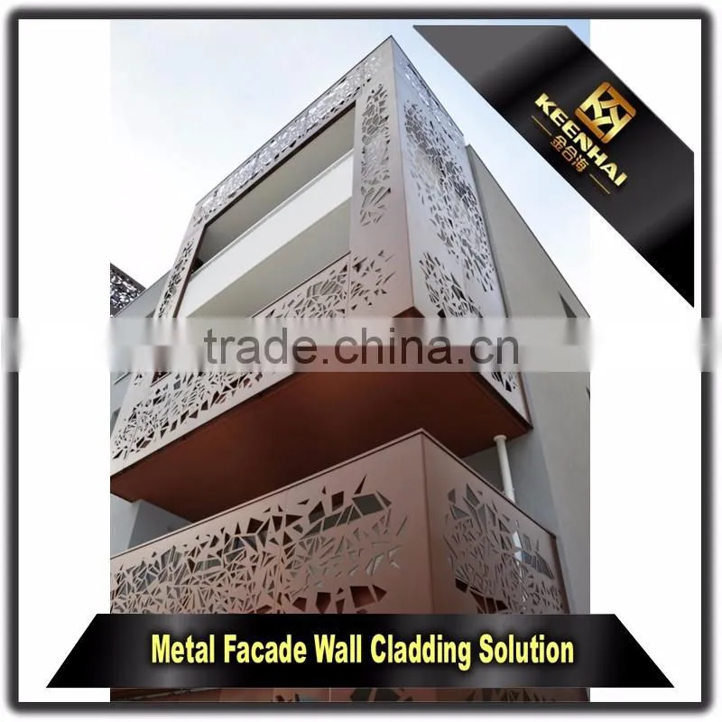 Architectural Laser Cutting Panels Decorative Aluminum Curtain Wall