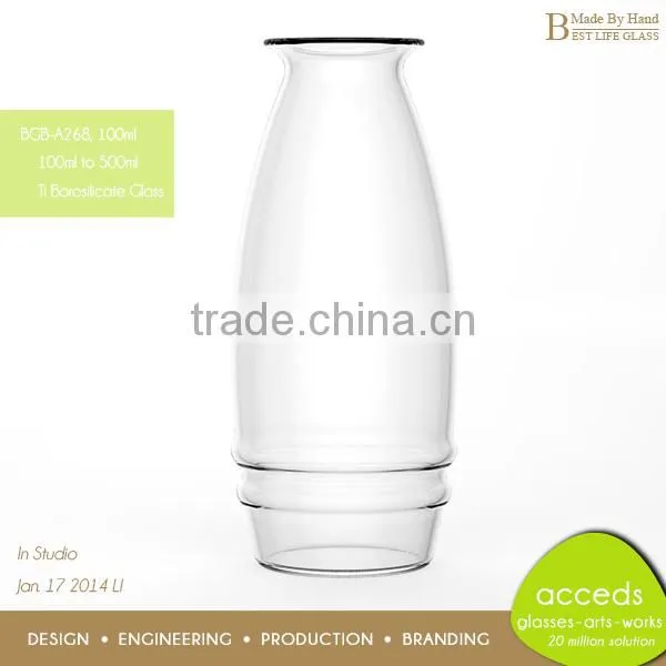 OEM ODM Hand Made Mini Glass Milk Bottles 100ml