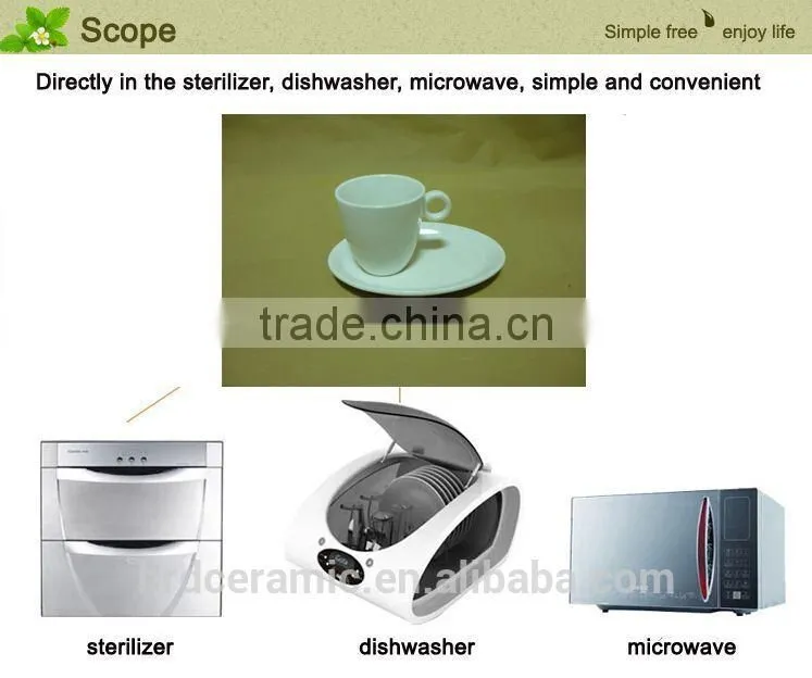 2014 new design 2pcs white cup and dish/porcelain set