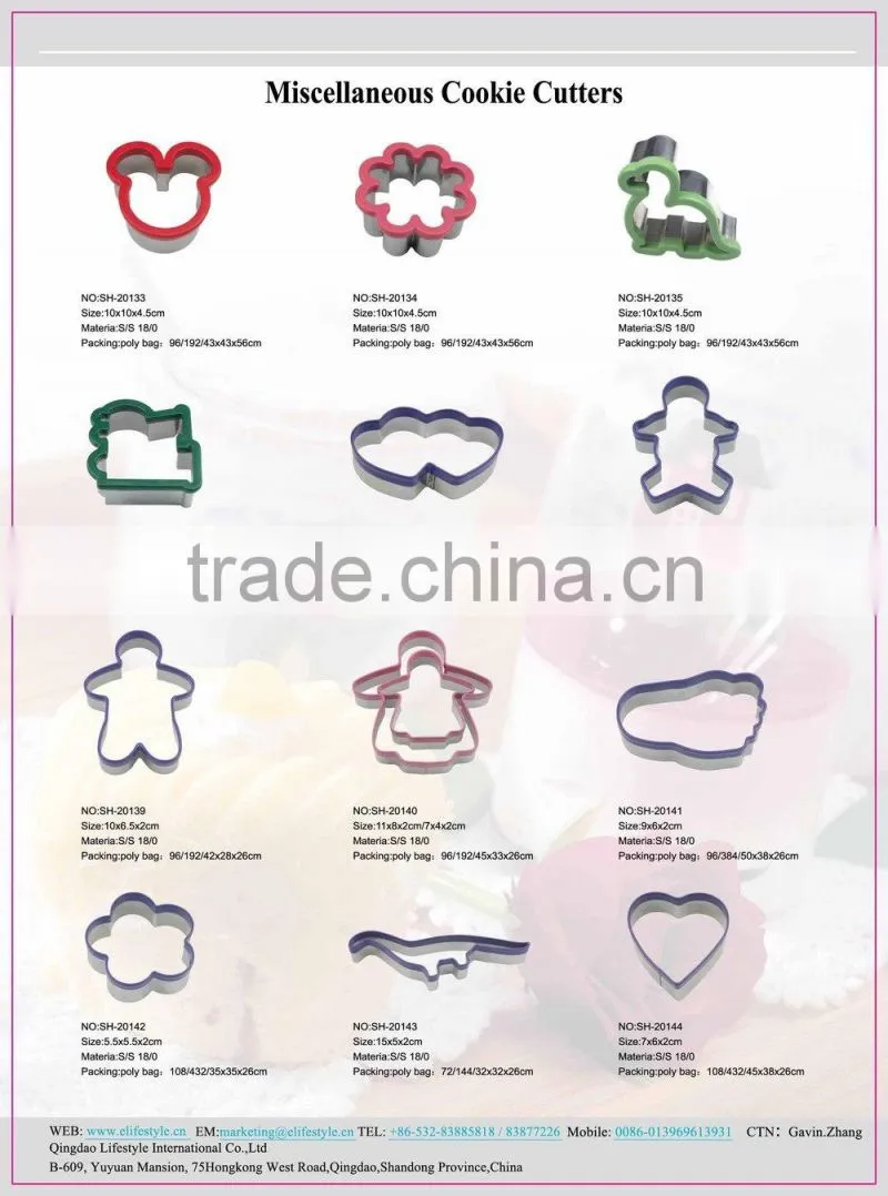 2pcs Set 430 Stainless Steel Cookie Cutter, White Kitchenware