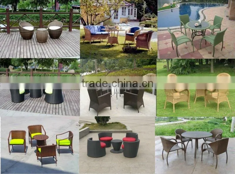rattan outdoor tea table with chair