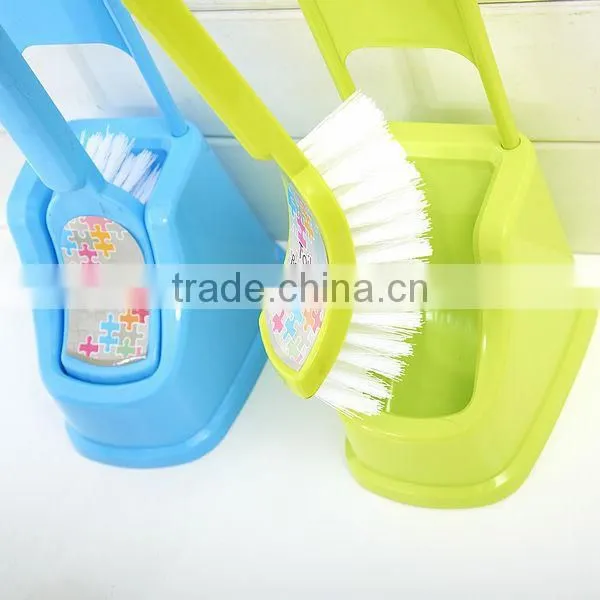 plastic ,brush with the stand ,toilet brush set